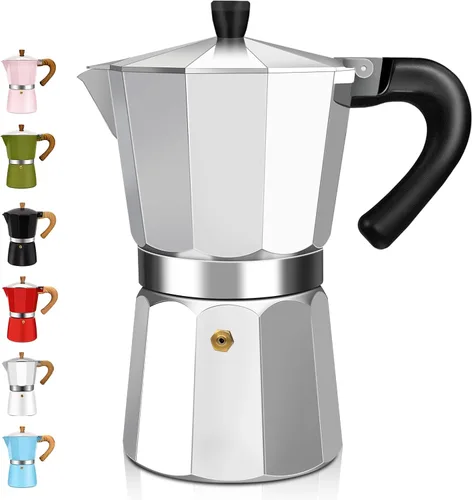 Estufa de aluminio de 2 tazas de café expreso Moka Pot Express Percolator Italiano Classic Mocha Máquina de café para café italiano y cubano