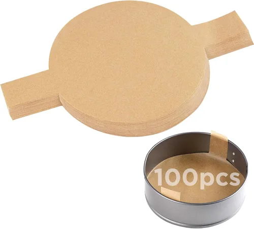 Miniatura 6 de 100 piezas de papel pergamino para hornear, revestimiento redondo de 6 pulgadas para moldes para pasteles con pestaña de elevación, pergamino Sin