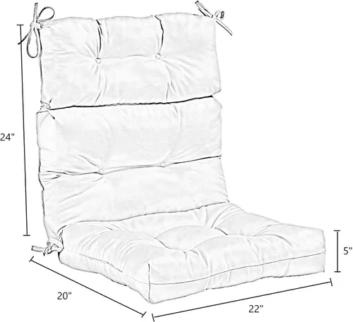 Miniatura 4 de South Pine Porch Cojín para silla de respaldo alto al aire libre (juego de 2), Aloha Black Floral