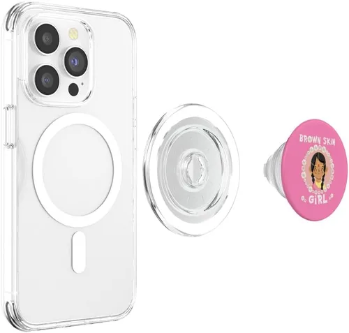 Miniatura 4 de Brown skin girl skin pearls Indian Girl Black Girls matching PopSockets MagSafe PopGrip for iPhone