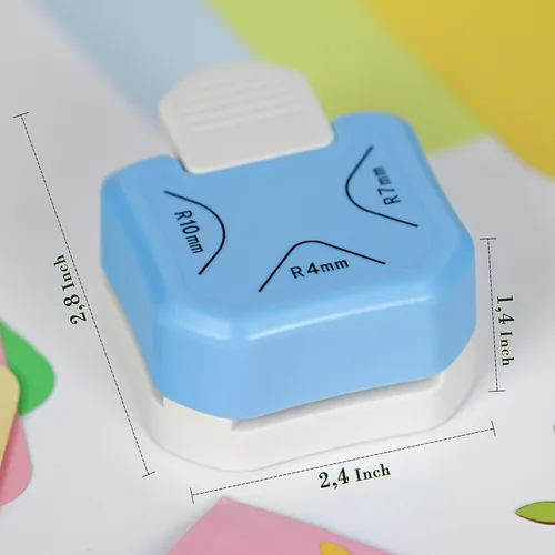 Miniatura 6 de ECOHU - Perforadora de esquina redonda, cortador de esquina de 3 en 1 para manualidades de papel (R4 mm+R7 mm+R10 mm) para cortar diferentes