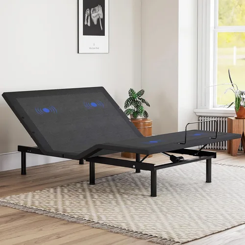 Miniatura 9 de EGOHOME Marco de cama ajustable individual XL con control remoto inalámbrico, base de cama eléctrica ajustable independiente con inclinación