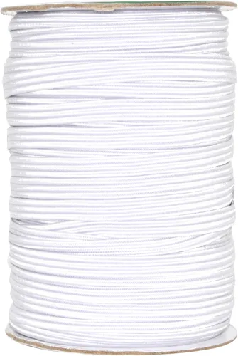 Miniatura 70 de Mandala Crafts - Rollo de cordón elástico plano para costura y manualidades Blanco