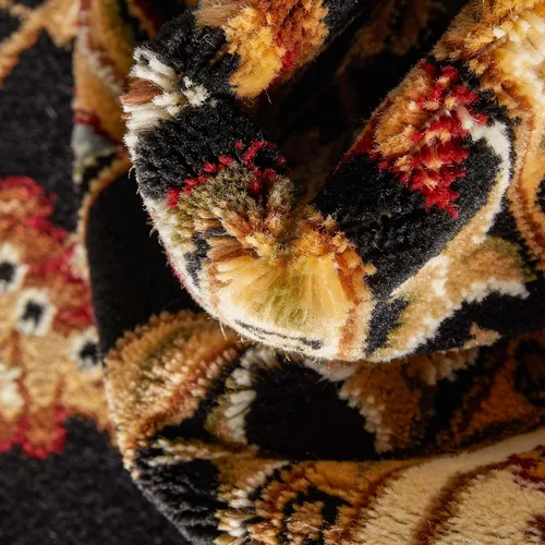 Miniatura 3 de Well Woven Barclay Collection Sarouk - Alfombra ovalada negra de 5 x 7 pies, para sala de estar, dormitorio y comedor Negro