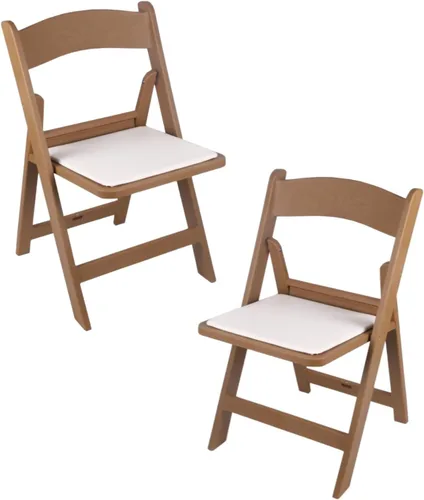 Miniatura 7 de BTEXPERT Silla plegable de resina, asiento acolchado de vinilo para interiores y exteriores, juego ligero para el hogar, eventos, fiestas, picnic