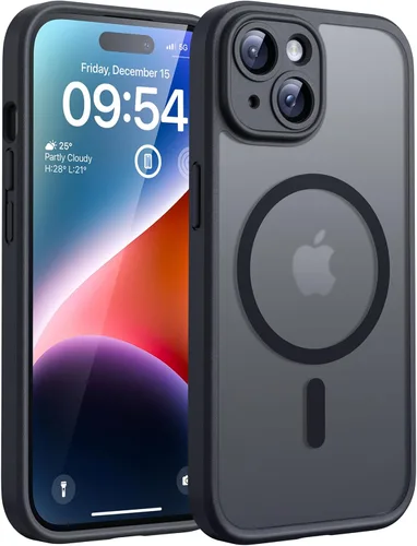 Miniatura 205 de TOCOL Funda magnética 3 en 1 para iPhone 14 Pro, mejorada [protección completa de cámara] con 2 protectores de pantalla, funda de grado militar Azul