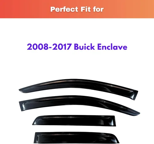 Miniatura 42 de KPY Visor de ventana compatible con Kia Soul 2009-2013, Protector contra lluvia de 4 unidades, deflectores de ventilación de ventana lateral