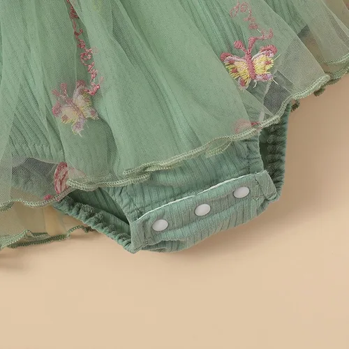 Miniatura 8 de MERSARIPHY Conjunto de mameluco de otoño para bebé niña con volantes, manga larga, a cuadros, overol con diadema