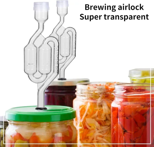 Miniatura 6 de Set de esclusas de aire con burbujas, 4 esclusas para fermentación, 4 tapones de perforación #6 y 8 gomas de esclusa, utilizado para fermentar vino