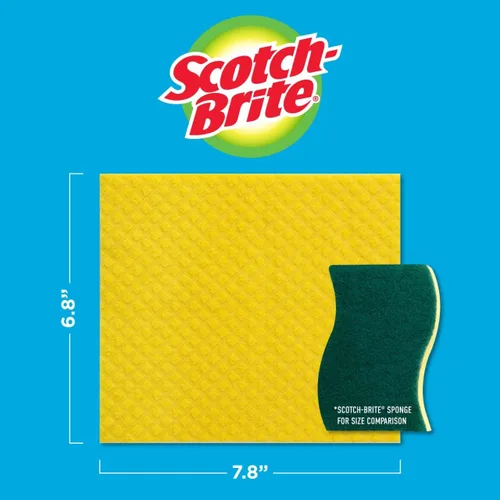 Miniatura 5 de Scotch-Brite Paños de esponja, toalla de cocina reutilizable que se absorbe como una esponja, toallitas aptas para lavavajillas que son ideales