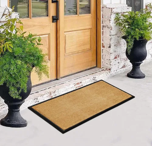 Miniatura 18 de A1HC Tapete para Puerta de Fibra de Coco Natural y Caucho, 30"x48" – Grueso, Duradero, Resistente, Anti-Desprendimiento, Resistente a