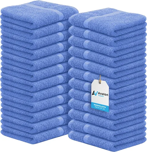 Miniatura 17 de Avalon Towels Wash Cloths for Showering 24 Pack Face Towels 100% Cotton Baby Pink Washcloths 12x12 Wash Rags, Facial Towel, Fingertip Towel,Bath Rags