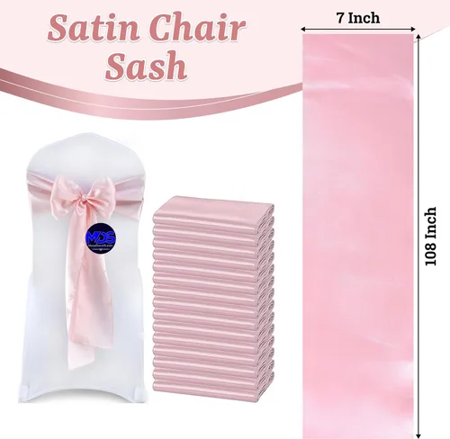 Miniatura 58 de mds - Lote de 10 lazos de satén para sillas de boda y eventos, para decoración de fiestas, 30 colores, Satin, 10 Verde oliva