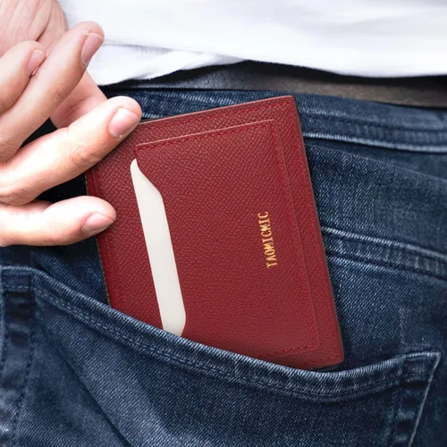 Miniatura 73 de Tarjetero delgado con bloqueo RFID, billetera de bolsillo pequeño, con cremallera Keychian para monedero, monedero y tarjetero para mujeres y hombres