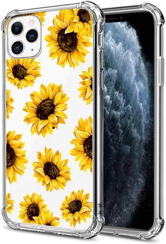 Miniatura 128 de Funda transparente de girasol compatible con iPhone SE 2022 SE 2020 7 8, funda trasera floral para niñas y mujeres, funda protectora transparente