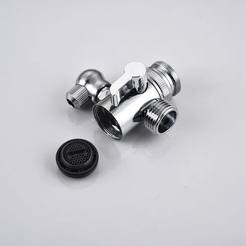 Miniatura 5 de Juego de accesorios de rociador de manguera para fregadero de grifo, cabezal rociador de ducha con válvula desviadora, piezas de repuesto, adaptador