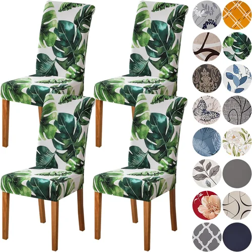 Miniatura 88 de HZDHCLH Juego de 6 fundas grises para sillas Parsons de elastano para comedor, fundas elásticas de elastano para sillas Parsons, fundas de asiento