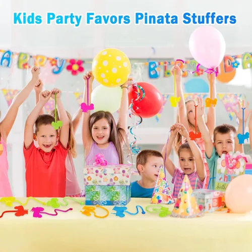 Miniatura 7 de Sticky Hands a Granel 36 Piezas Favores de Fiesta de Tractores y Autos para Niños Juguetes de Mano Pegajosa Elástica con Forma de Tractores Rellenos
