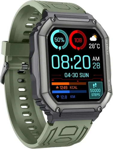Miniatura 8 de Tuanzi KR06 Reloj inteligente deportivo negro 1.8 pulgadas Bluetooth Call Music Play Asistente de voz Monitor de salud Multi modos deportivos