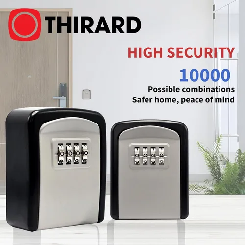 Miniatura 2 de THIRARD Caja de llaves: cerradura mecánica segura para el hogar y la oficina, diseño duradero y resistente a la intemperie, gestión eficiente