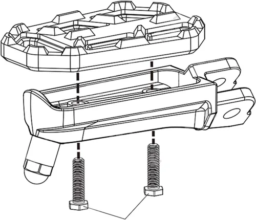 Miniatura 5 de Reposapiés ancho para motocicleta, pedales de aleación de aluminio aptos para DL650 DL1000 VSTROM/pedal de descanso para accesorios de motocicleta
