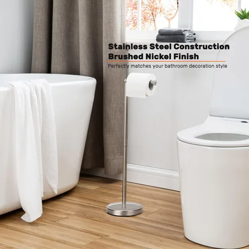 Miniatura 3 de Soporte de papel higiénico para baño Soporte de almacenamiento de papel higiénico para 4 rollos con base pesada, soporte de rollo de papel higiénico