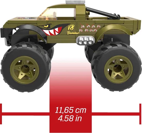 Miniatura 4 de Mega Hot Wheels V8 Bomber Monster Truck Juego de construcción con 86 piezas