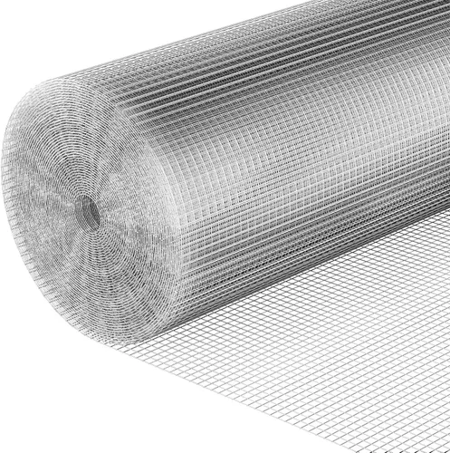 Miniatura 8 de Tela Metálica de Alambre Recubierto de PVC 24'' x 25' Malla de 1/2 pulgada Valla de Alambre de Pollo Recubierto de Vinilo Negro Calibre 19 Valla