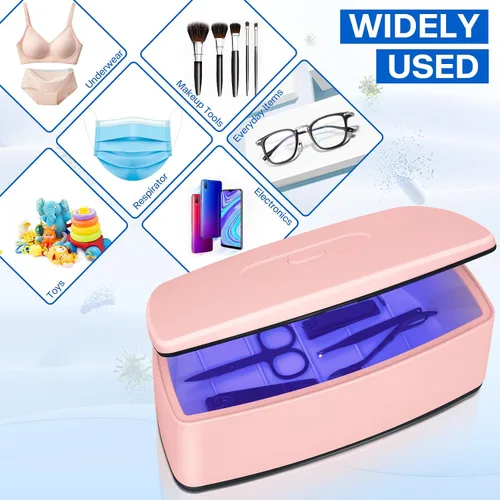 Miniatura 7 de Esterilizador de herramientas de uñas, función de limpieza de luz azul de doble tubo, enchufe USB, gran capacidad de 1 litro para herramientas