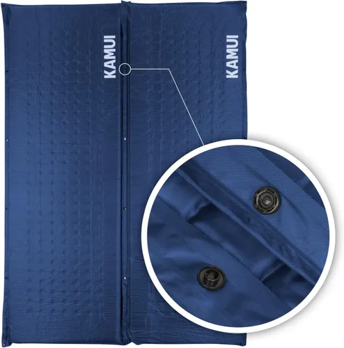 Miniatura 2 de KAMUI Almohadilla de dormir autoinflable: almohadilla de campamento de 2 pulgadas de grosor conectable con múltiples alfombrillas de campamento