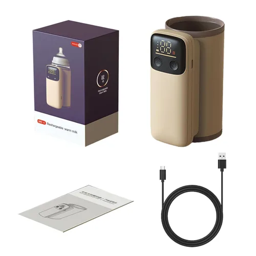 Miniatura 7 de Calentador de botellas portátil para viajes, calentamiento rápido, calentador de botellas de viaje con pantalla de temperatura alimentado por