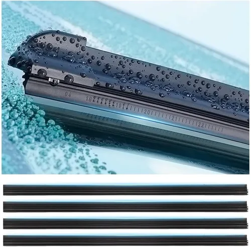4 piezas de 81 cm ajustables Tiras de limpiaparabrisas para coche DIY - Premium y fáciles de reemplazar Tiras de limpiaparabrisas sin brazo -