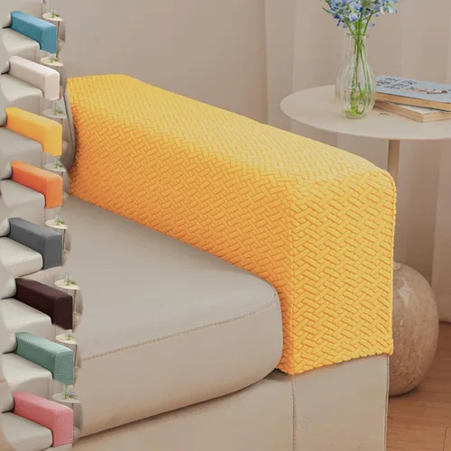 Miniatura 15 de Fundas para Brazos de Sofá y Fundas para Brazos de Sillón Juego de 2 - Protectores Elásticos para Reposabrazos de Sofá con Agarre Antideslizante