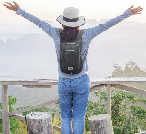 Miniatura 3 de G4Free 10L/15L Mochila para Senderismo Plegable Ligera, Mochila de Día para Caminatas, Pequeña, Viaje al Aire Libre, Bolsa de Hombro Plegable Negro