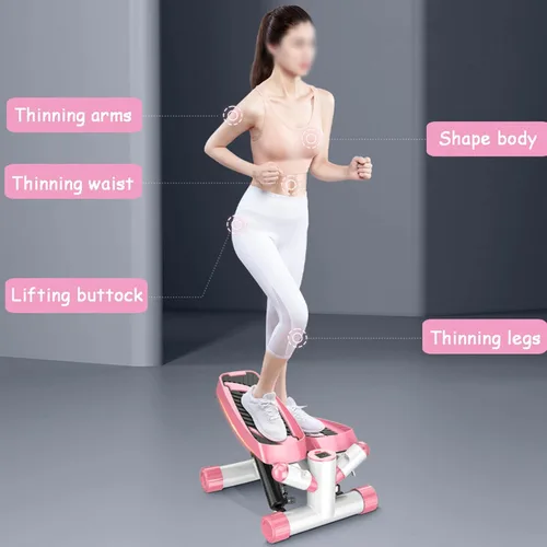 Miniatura 2 de HUHJYUGE Escalera escalonada para ejercicio, mini paso a paso con banda de resistencia, máquina de ejercicios aeróbicos de fitness, entrenamiento