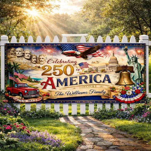 Miniatura 21 de Love Signal Bandera de Estados Unidos personalizada con el 250 aniversario, bandera estadounidense personalizada con imagen, decoración patriótica