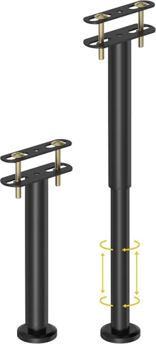 Miniatura 10 de Wlrrcwdttc 4 Patas de Soporte de Cama de Altura Ajustable 7.08-12.6 pulgadas, Patas de Soporte Central del Marco de Cama para Marco de Cama/Listón