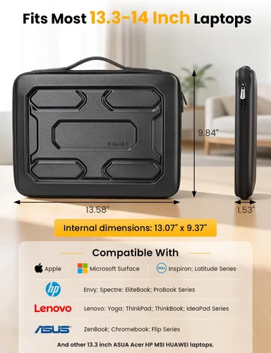 Miniatura 7 de DOMISO Funda para portátil AA51, Negro, 14 pulg.