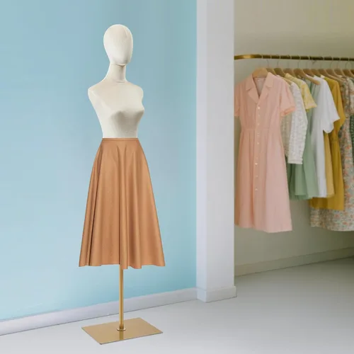 Miniatura 7 de Torso de maniquí femenino, cuerpo de maniquí de terciopelo para exhibición de joyas, altura ajustable