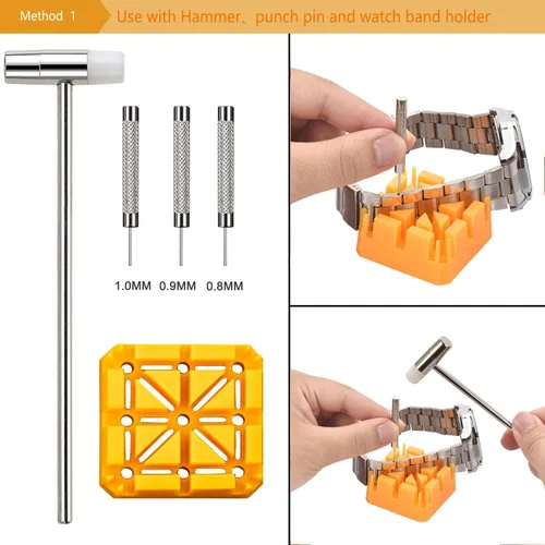 Miniatura 4 de EasyTime - Kit de reparación de reloj, kit de herramientas de ajuste de reloj, kit de herramientas de correa de reloj, kit de herramientas