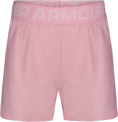 Under Armour Pantalón corto de juego para niñas, cintura elástica, detalle de logotipo, ligero