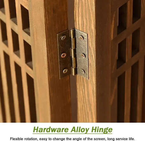 Miniatura 7 de 2 3 4 5 6 8 10 paneles de madera para pared de división de habitación, pantallas de privacidad plegables con base desmontable, para el hogar, hotel