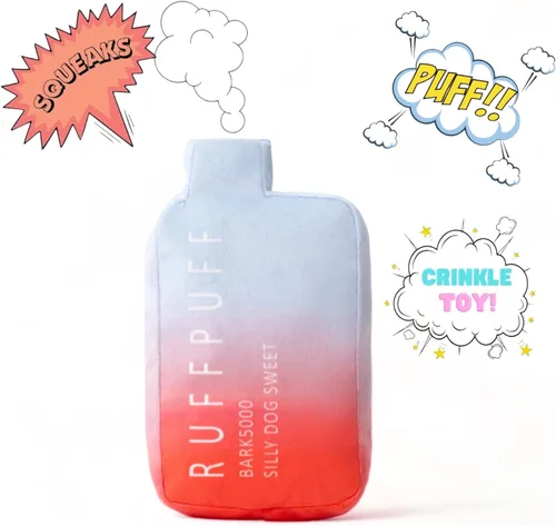 Miniatura 2 de RUFF PUFF Juguetes para perros – Divertido y lindo juguete de peluche para mascotas con chirriador – Juguete de perro de parodia – Juguetes