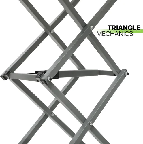 Miniatura 8 de Magshion Mesa plegable para TV con doble cruz, mesa auxiliar portátil de altura ajustable para comidas, portátiles, aperitivos, café