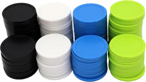 Miniatura 5 de Caja de 120 monedas de conteo para fichas de póquer y monedas de juego (rojo+amarillo, 1.378 in)