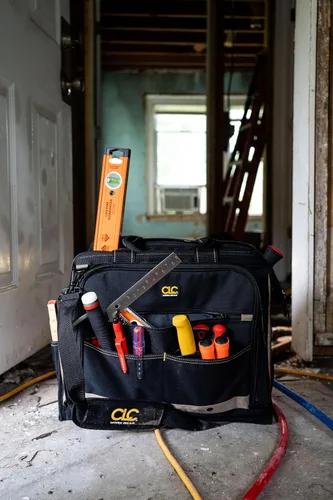 Miniatura 8 de Bolsa de herramientas multicompartimento con 50 bolsillos de artesanía en piel personalizable 1539