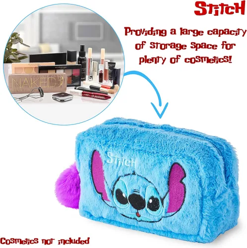 Miniatura 6 de Disney Bolsa de aseo de puntada para mujeres y adolescentes, accesorios de viaje lindos con cremallera, bolsa de maquillaje para cosméticos, regalos