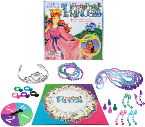 Pretty, Pretty, Princess Game with 90's Artwork, por Winning Moves Games USA | Juego de disfraces de joyas, 2-4 jugadores, a partir de 5 años