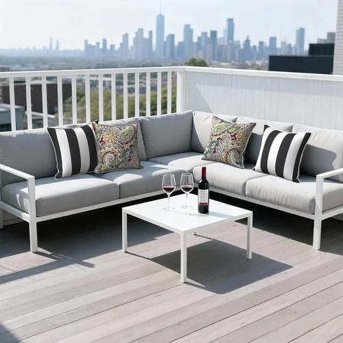 Miniatura 699 de Juego de 2 almohadas para exteriores de 16 x 16 pulgadas, repelentes al agua con interiores, para muebles de patio, hogar, jardín, geometría bohemia
