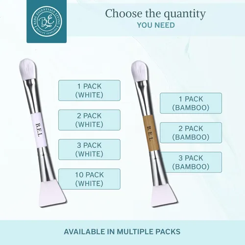 Miniatura 6 de Bare Essentials Living - Cepillo para mascarilla facial de arcilla (1 paquete, blanco) Herramienta de cepillo aplicador de máscara facial
